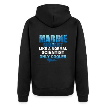 Un biologiste marin comme un scientifique normal biologie - Veste à capuche bio Premium Unisexe - noir - Dos - Nico (187cm)