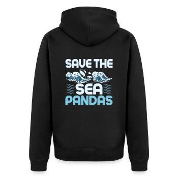 Sauvez les pandas de mer Scientifique biologie marine - Veste à capuche bio Premium Unisexe - noir - Dos - Nico (187cm)