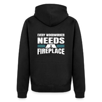 un t-shirt de prière de charpentier - Veste à capuche bio Premium Unisexe - noir - Dos - Nico (187cm)