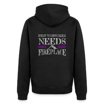 drôle de charpentier cite les meilleurs travaux forestiers - Veste à capuche bio Premium Unisexe - noir - Dos - Nico (187cm)