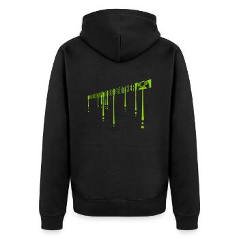 Leveling up big brother - Unisex Premium Bio Zip Hoodie - Schwarz - Hinten - Nico (187cm)