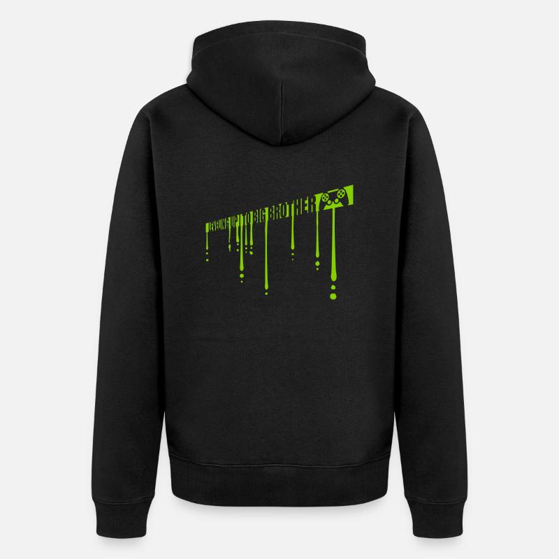Monter de niveau grand frère - Veste à capuche bio Premium Unisexe - noir