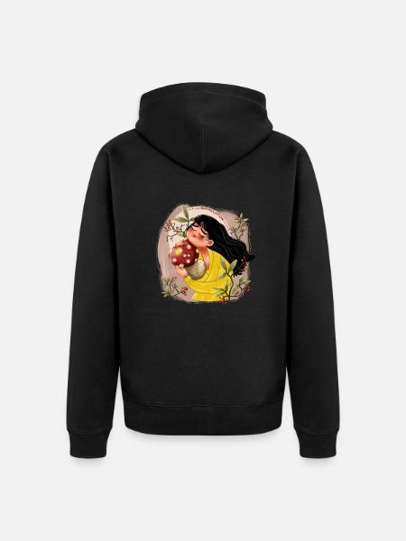 Wertschätzung von Pilzen - Unisex Premium Bio Zip Hoodie - Schwarz
