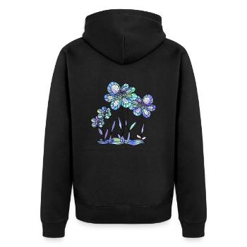 Fleur - Veste à capuche bio Premium Unisexe - noir - Dos - Nico (187cm)