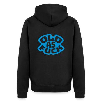 ancien logo de texte AF - Veste à capuche bio Premium Unisexe - noir - Dos - Nico (187cm)