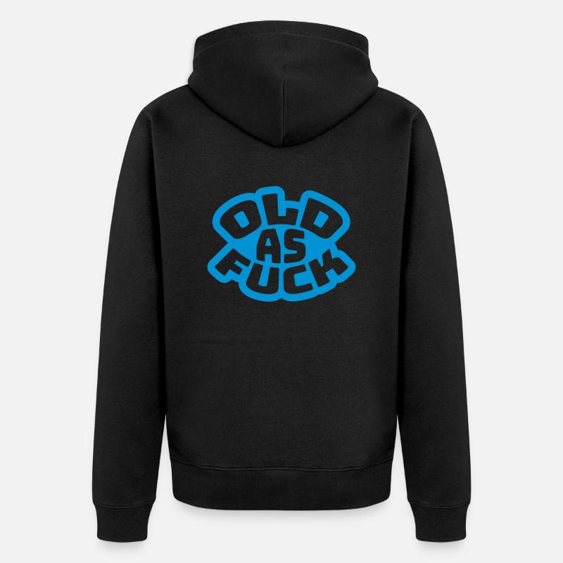 ancien logo de texte AF - Veste à capuche bio Premium Unisexe - noir