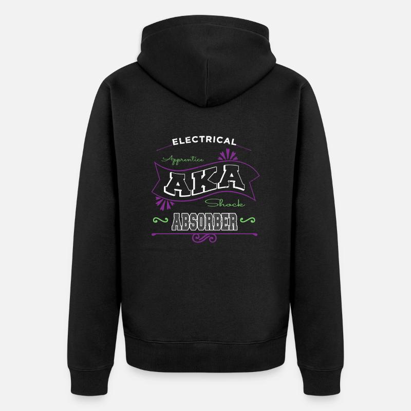 electrical engineering electrical engineer lineman - Unisex Premium Organic Zip Hoodie - black