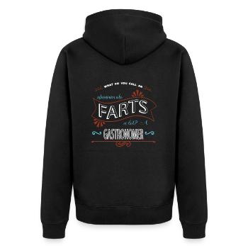 weightless astronomy gifts sayings gift - Unisex Premium Organic Zip Hoodie - black - Back - Nico (187cm)