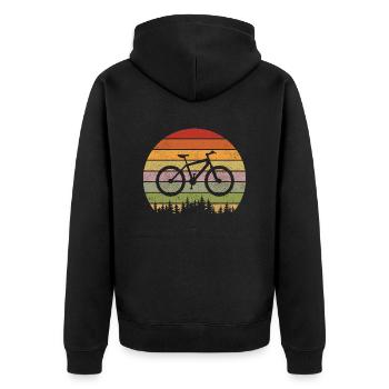 VTT Montagnes Rétro Downhill Bike - Veste à capuche bio Premium Unisexe - noir - Dos - Nico (187cm)