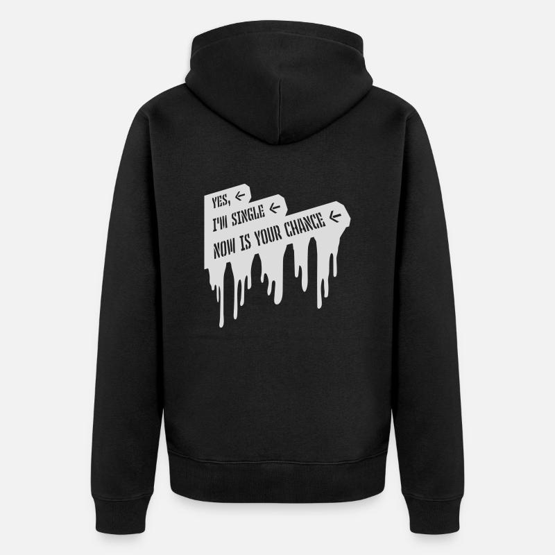 célibataire maintenant votre chance - Veste à capuche bio Premium Unisexe - noir