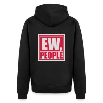 ew people citation drôle - Veste à capuche bio Premium Unisexe - noir - Dos - Nico (187cm)