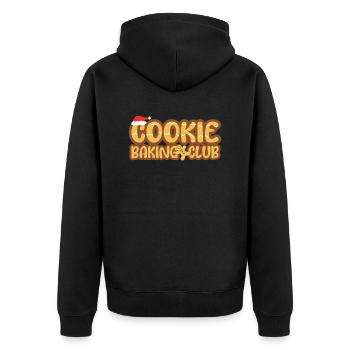 Christmas Chocolate Cookie Baking Club - Unisex Premium Bio Zip Hoodie - Schwarz - Hinten - Nico (187cm)