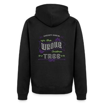 Christmas Vacation awkward Golden Retriever Gift - Unisex Premium Organic Zip Hoodie - black - Back - Nico (187cm)