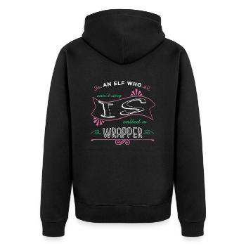 geek joke awkward fairy tail jokes awesome - Unisex Premium Bio Zip Hoodie - Schwarz - Hinten - Nico (187cm)