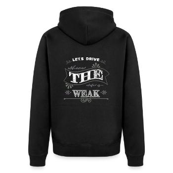 Campsite Camping Shirt bday birthday present idea - Unisex Premium Organic Zip Hoodie - black - Back - Nico (187cm)
