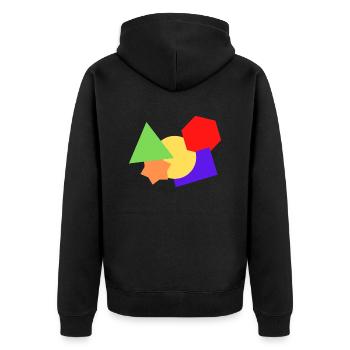 Formes colorées - Veste à capuche bio Premium Unisexe - noir - Dos - Nico (187cm)