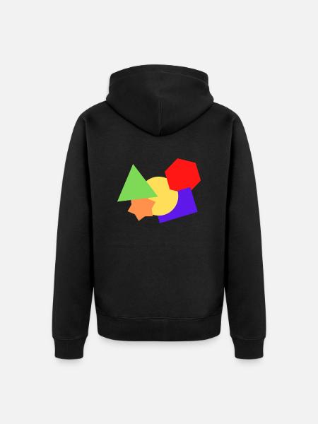 Formen bunt - Unisex Premium Bio Zip Hoodie - Schwarz