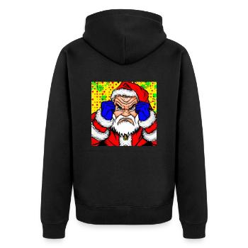 Le Père Noël de mauvaise humeur - Veste à capuche bio Premium Unisexe - noir - Dos - Nico (187cm)