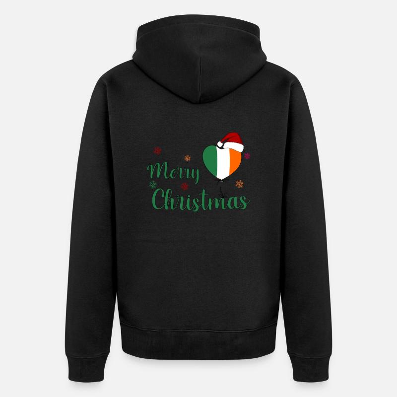 Joyeux Noël Irlande - Veste à capuche bio Premium Unisexe - noir