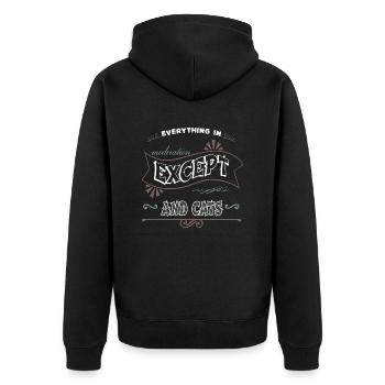birthday present idea cat butt tshirts cat humor - Unisex Premium Organic Zip Hoodie - black - Back - Nico (187cm)