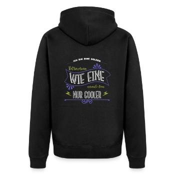 hundeliebhaber humor windhund bullterrier witzig - Unisex Premium Bio Zip Hoodie - Schwarz - Hinten - Nico (187cm)