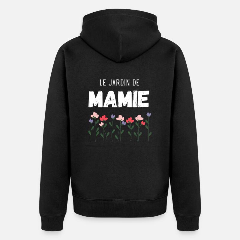le jardin de mamie - Veste à capuche bio Premium Unisexe - noir