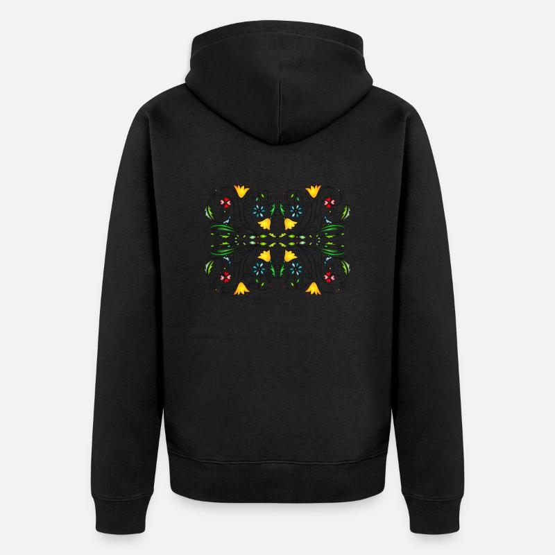 Fleur - Veste à capuche bio Premium Unisexe - noir