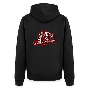High-Designs logo d'un gigantesque dragon - Veste à capuche bio Premium Unisexe - noir - Dos - Nico (187cm)