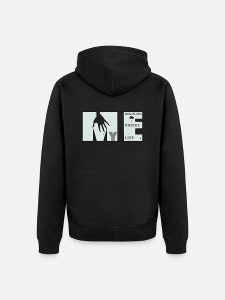 MEvolution: Choice, Decision, Life - Unisex Premium Organic Zip Hoodie - black