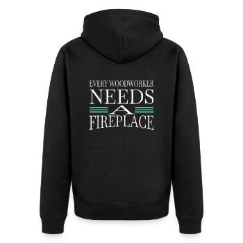 blogger statement hearbeat logging joke - Unisex Premium Bio Zip Hoodie - Schwarz - Hinten - Nico (187cm)