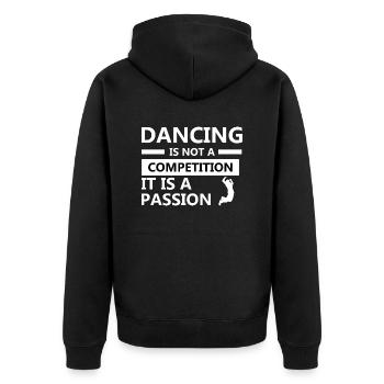 Dancing Dance Music - Unisex Premium Organic Zip Hoodie - black - Back - Nico (187cm)
