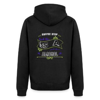 birthday present idea cool gift birthday present - Unisex Premium Organic Zip Hoodie - black - Back - Nico (187cm)