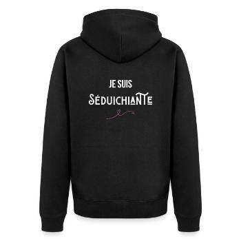 Je suis Séduichiante - Veste à capuche bio Premium Unisexe - noir - Dos - Nico (187cm)