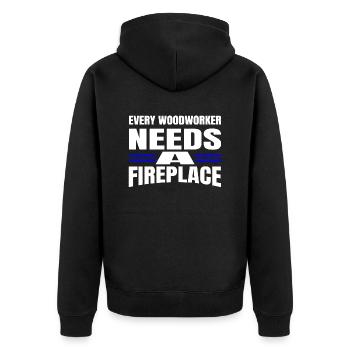 badge apprenti un charpentiers prière t-shirts - Veste à capuche bio Premium Unisexe - noir - Dos - Nico (187cm)