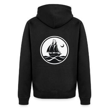 Bateau d’aventure nautique - Veste à capuche bio Premium Unisexe - noir - Dos - Nico (187cm)