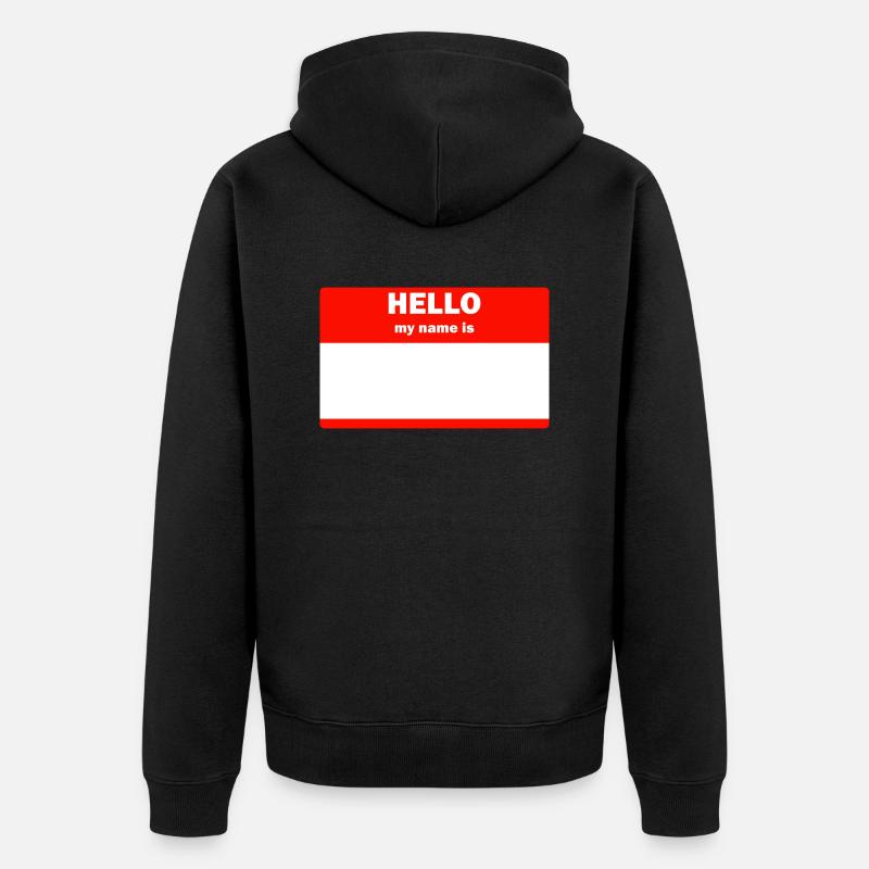 Bonjour, je m’appelle - Veste à capuche bio Premium Unisexe - noir