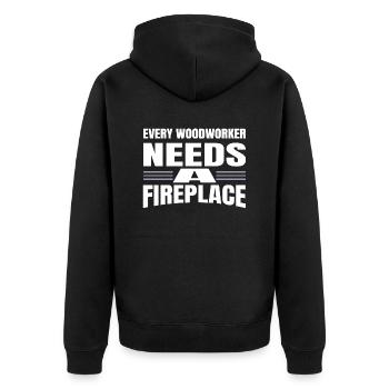 Charpentier Blague Blogueur Bingo Hall T-shirts Plombier - Veste à capuche bio Premium Unisexe - noir - Dos - Nico (187cm)