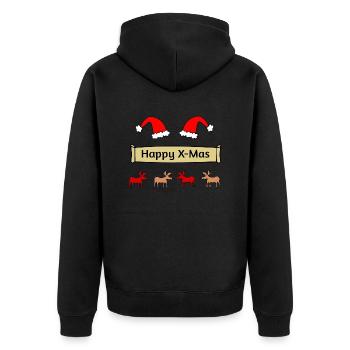 Joyeux X Mas - Veste à capuche bio Premium Unisexe - noir - Dos - Nico (187cm)