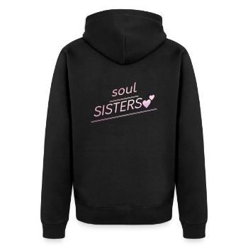 Amis - Âmes Sœurs - Veste à capuche bio Premium Unisexe - noir - Dos - Nico (187cm)