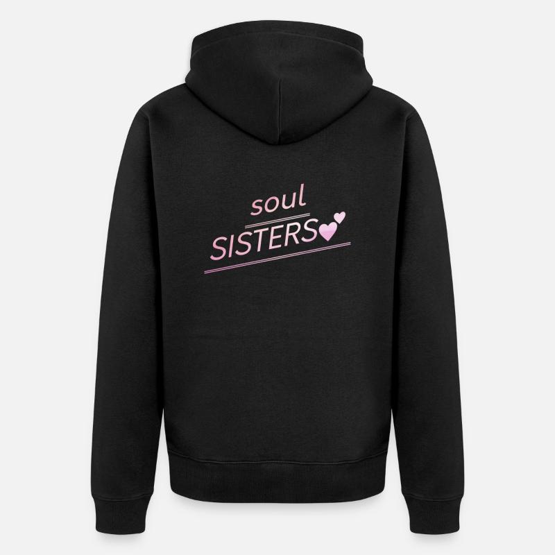 Amis - Âmes Sœurs - Veste à capuche bio Premium Unisexe - noir