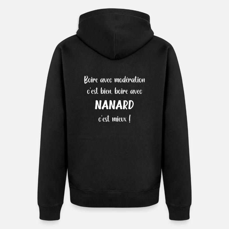 nanard - Veste à capuche bio Premium Unisexe - noir