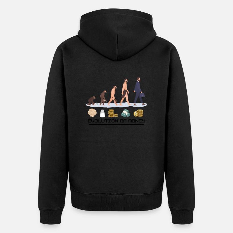 Évolution de l’argent - Veste à capuche bio Premium Unisexe - noir