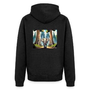 What Kind of Trees Are These german nursery rhymes - Unisex Premium Organic Zip Hoodie - black - Back - Nico (187cm)
