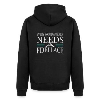 abattage cadeau d’anniversaire travail de la forêt - Veste à capuche bio Premium Unisexe - noir - Dos - Nico (187cm)