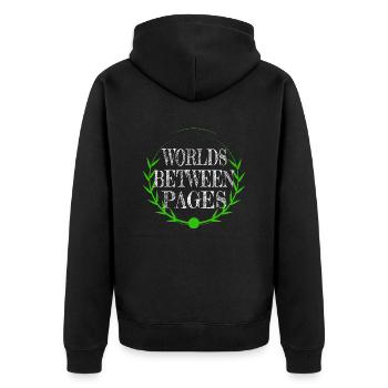 Book Lovers Stress Relief Gift Mental Getaway - Unisex Premium Organic Zip Hoodie - black - Back - Nico (187cm)