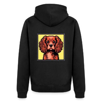 Ruby Cav - Unisex Premium Bio Zip Hoodie - Schwarz - Hinten - Nico (187cm)