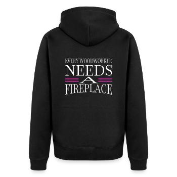 Gift Hearbeat Arborists Sayings - Unisex Premium Organic Zip Hoodie - black - Back - Nico (187cm)