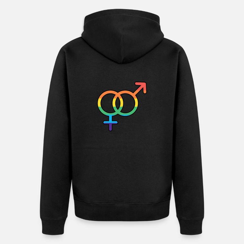 Heterosexuality - Unisex Premium Bio Zip Hoodie - Schwarz