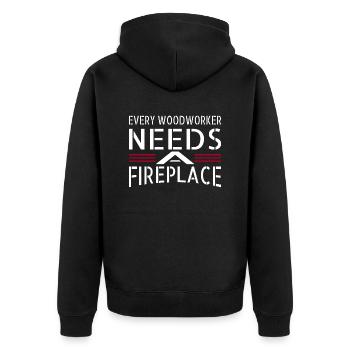 Forester tronçonneuse charpentier drôles T-shirts - Veste à capuche bio Premium Unisexe - noir - Dos - Nico (187cm)