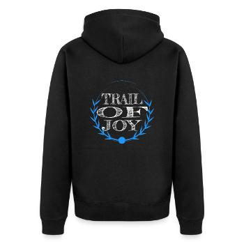 Inner Bliss Biking Fitness Funny Quote - Unisex Premium Organic Zip Hoodie - black - Back - Nico (187cm)